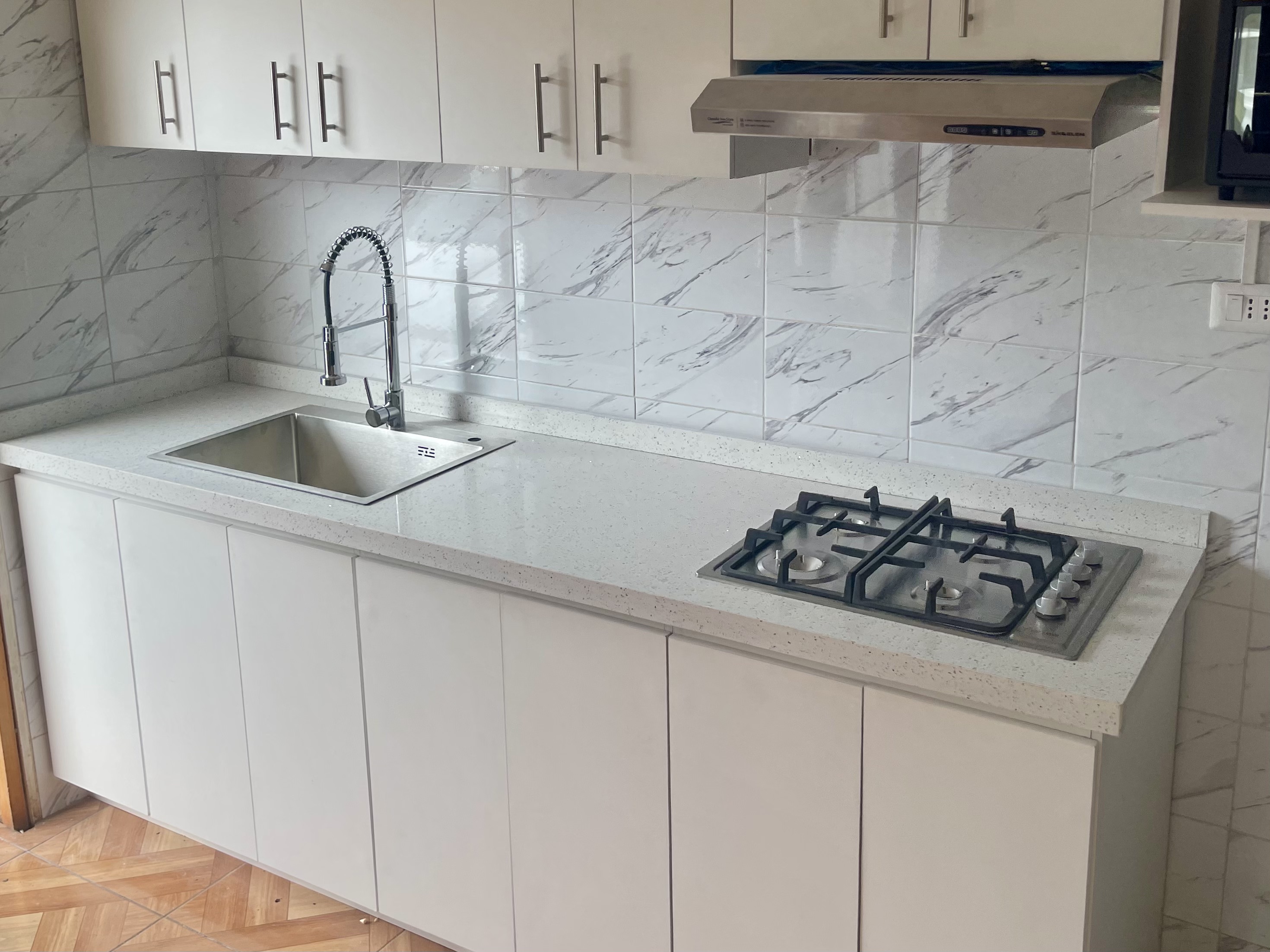 Cocina Integral Cuarzo Blanco